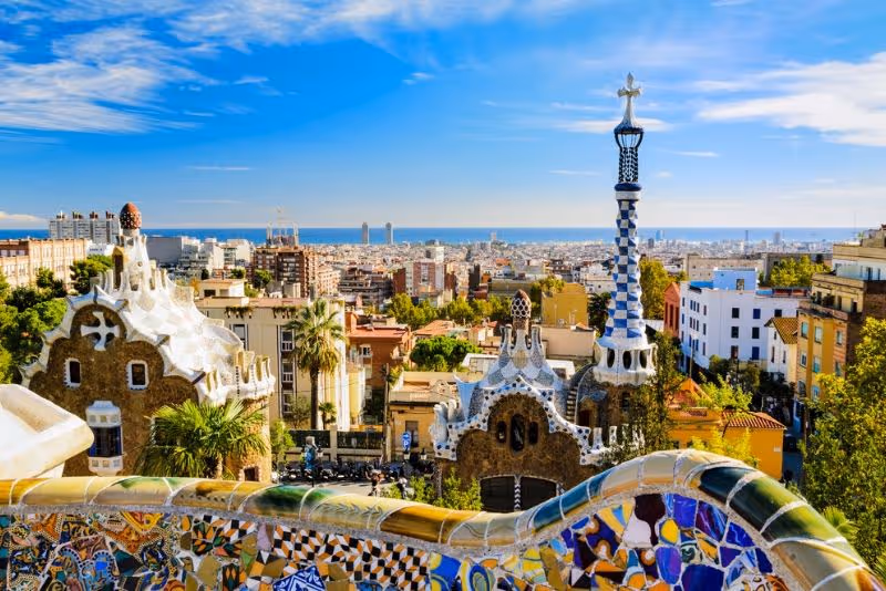 Panoramic view of Barcelona from Park Güell